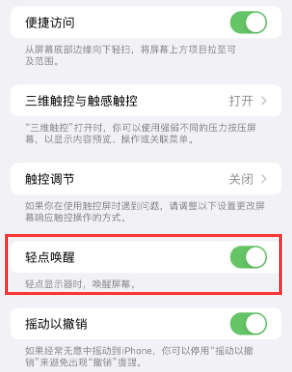 汉阳苹果授权维修站分享iPhone轻点无法唤醒怎么办