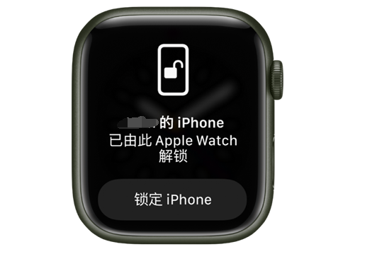 汉阳苹果手机维修分享用 AppleWatch 解锁配备面容 ID 的 iPhone方法 