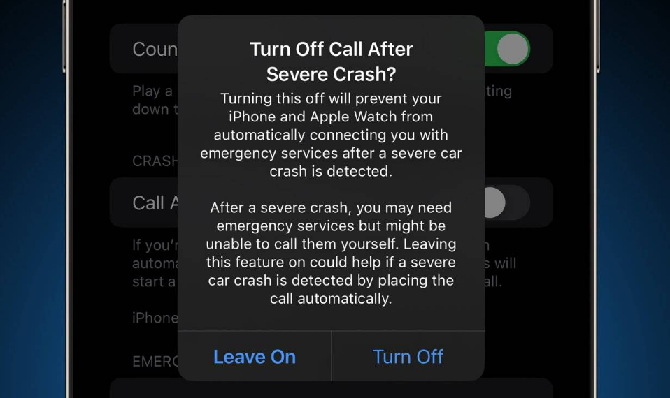 汉阳苹果14维修分享 iPhone 14 和 Apple Watch 上关闭崩溃检测 