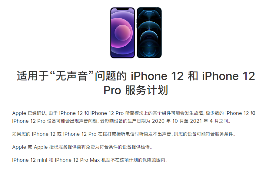 汉阳苹果手机维修分享iPhone 12/Pro 拨打或接听电话时无声音怎么办 